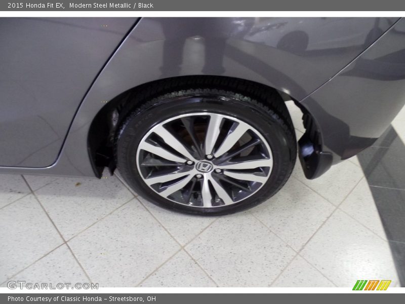 Modern Steel Metallic / Black 2015 Honda Fit EX