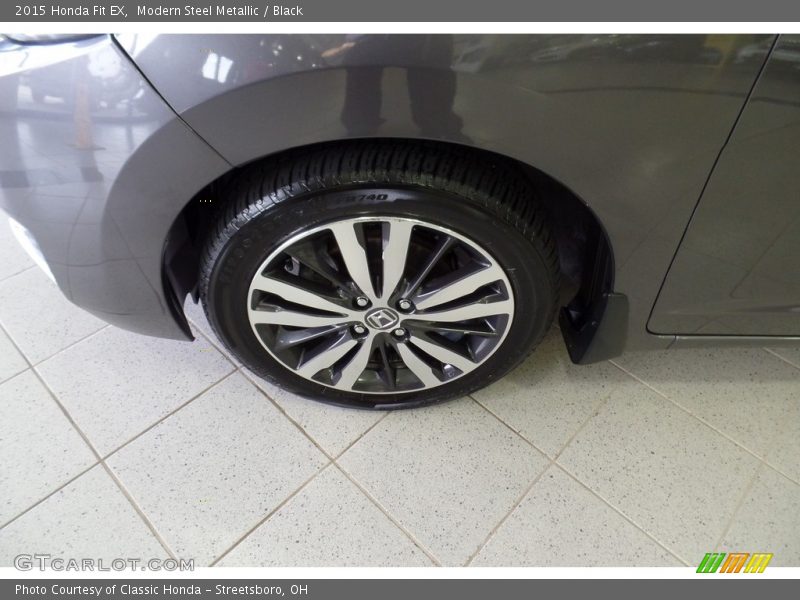 Modern Steel Metallic / Black 2015 Honda Fit EX
