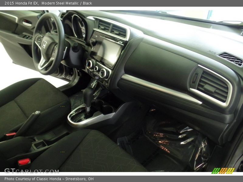 Modern Steel Metallic / Black 2015 Honda Fit EX