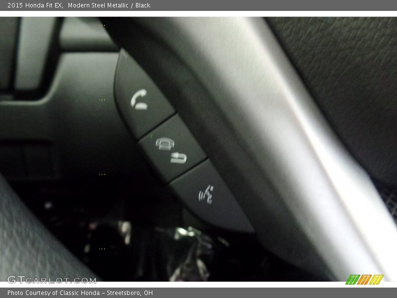 Modern Steel Metallic / Black 2015 Honda Fit EX