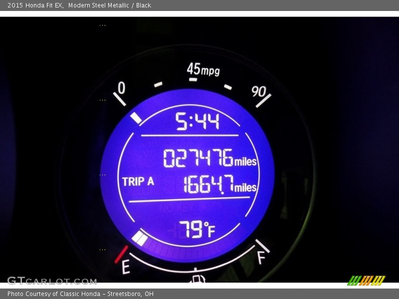 Modern Steel Metallic / Black 2015 Honda Fit EX