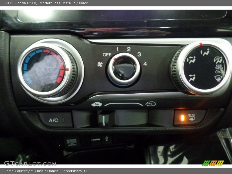 Modern Steel Metallic / Black 2015 Honda Fit EX