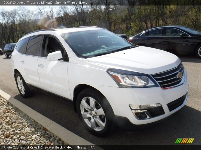 Summit White / Ebony 2016 Chevrolet Traverse LT AWD