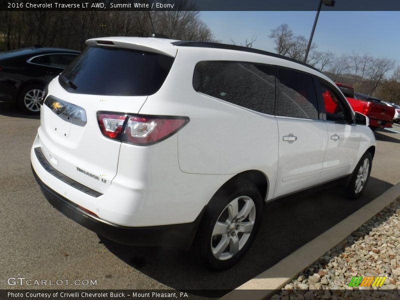 Summit White / Ebony 2016 Chevrolet Traverse LT AWD