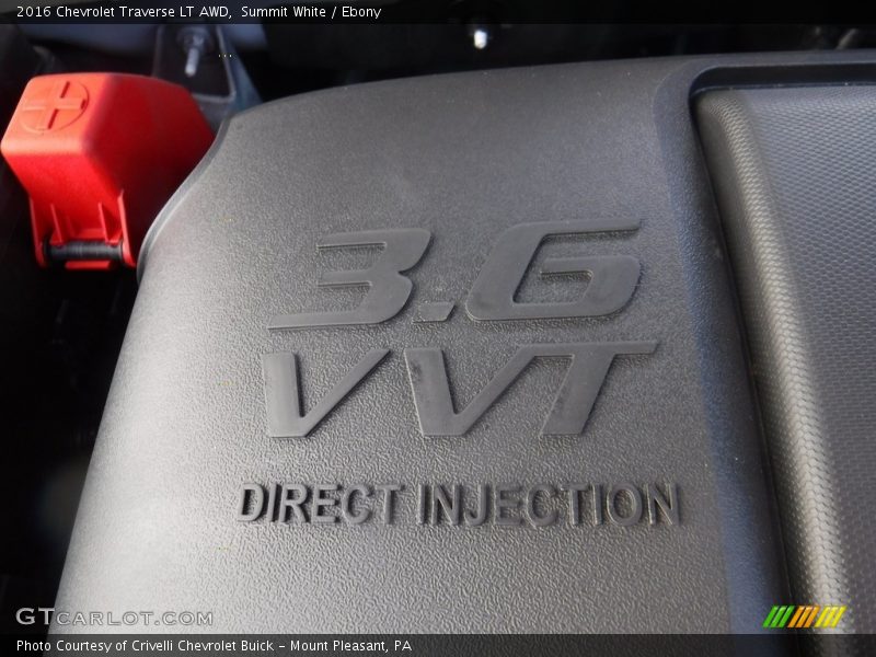 Summit White / Ebony 2016 Chevrolet Traverse LT AWD