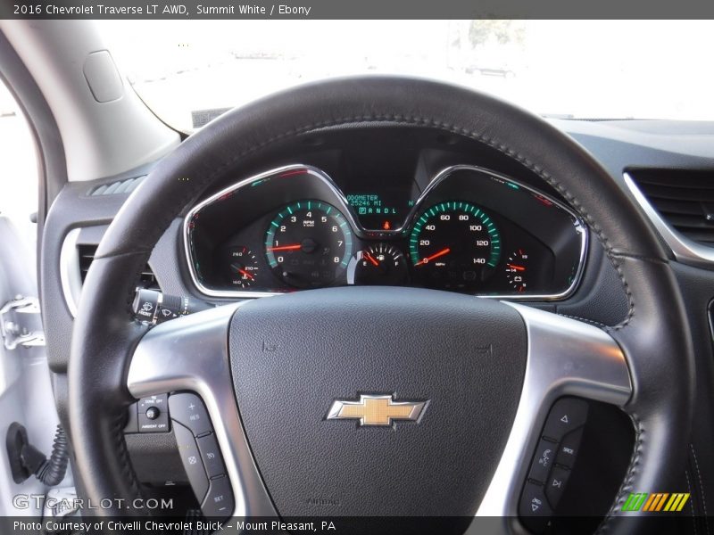 Summit White / Ebony 2016 Chevrolet Traverse LT AWD