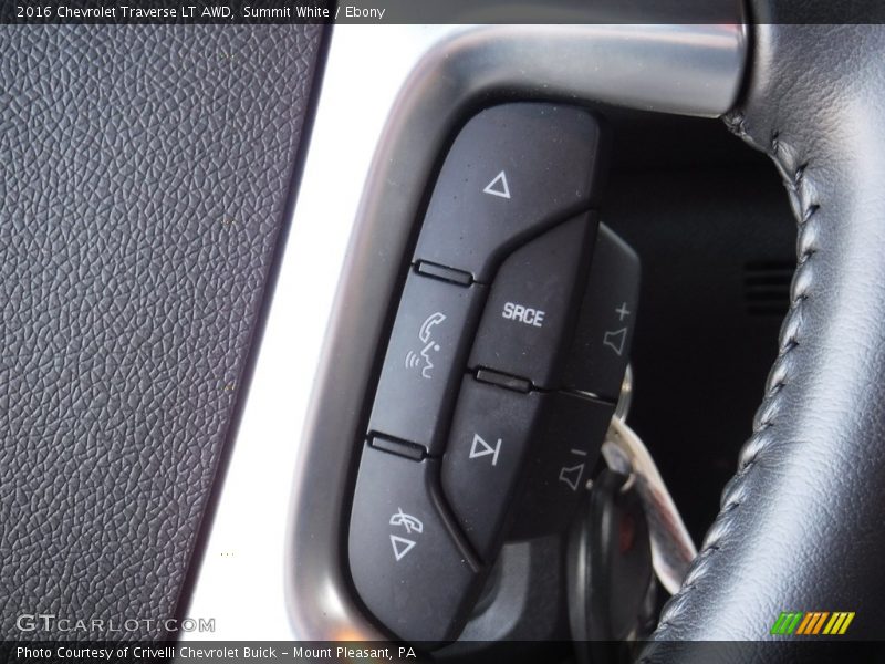 Summit White / Ebony 2016 Chevrolet Traverse LT AWD