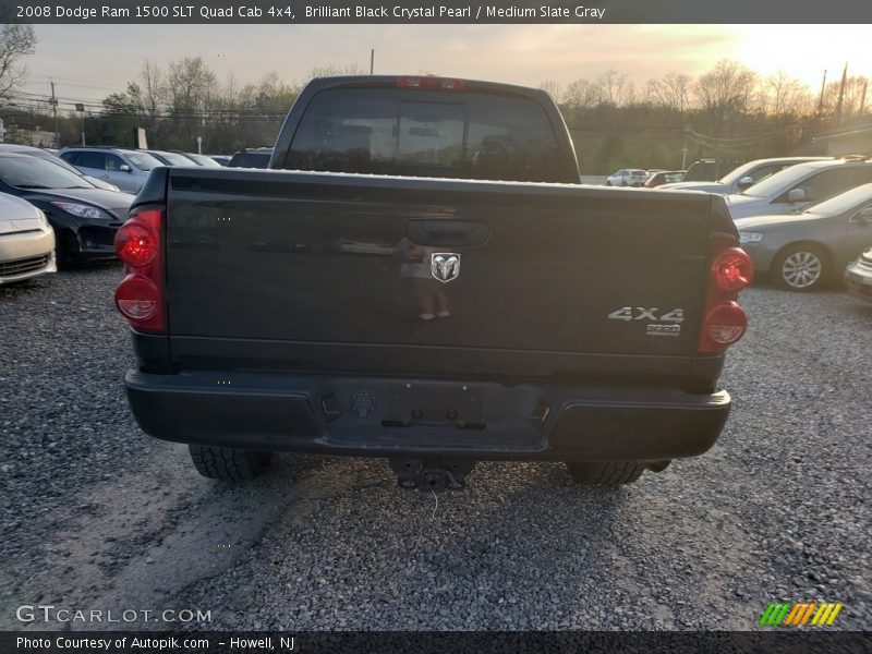Brilliant Black Crystal Pearl / Medium Slate Gray 2008 Dodge Ram 1500 SLT Quad Cab 4x4