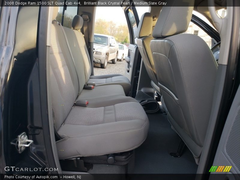 Brilliant Black Crystal Pearl / Medium Slate Gray 2008 Dodge Ram 1500 SLT Quad Cab 4x4