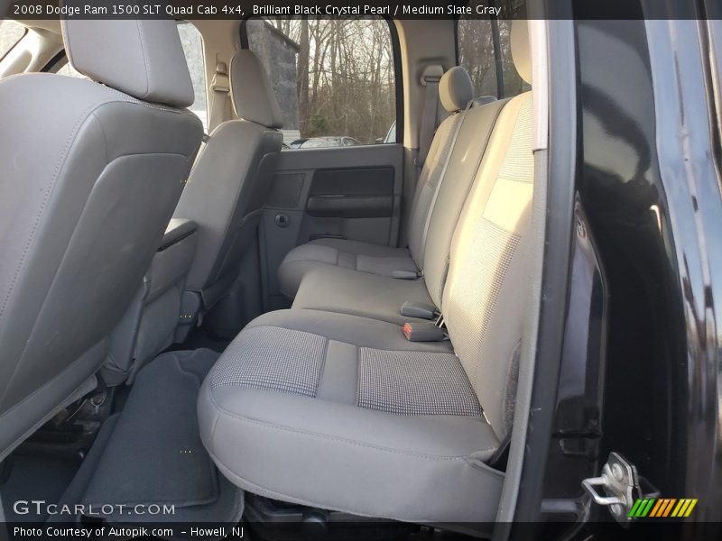 Brilliant Black Crystal Pearl / Medium Slate Gray 2008 Dodge Ram 1500 SLT Quad Cab 4x4