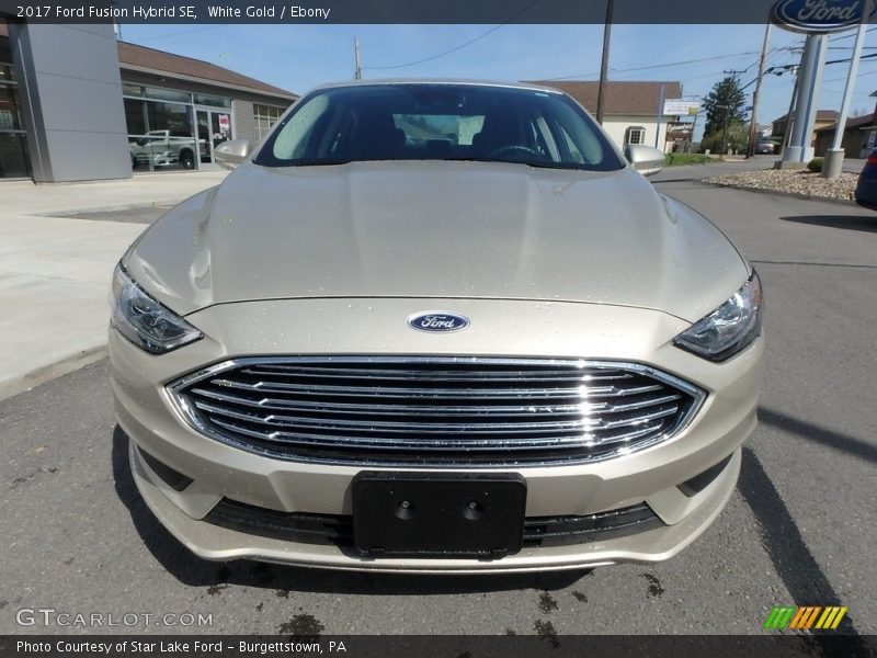 White Gold / Ebony 2017 Ford Fusion Hybrid SE