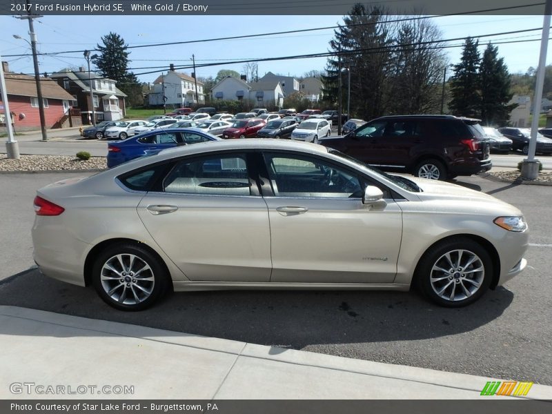 White Gold / Ebony 2017 Ford Fusion Hybrid SE