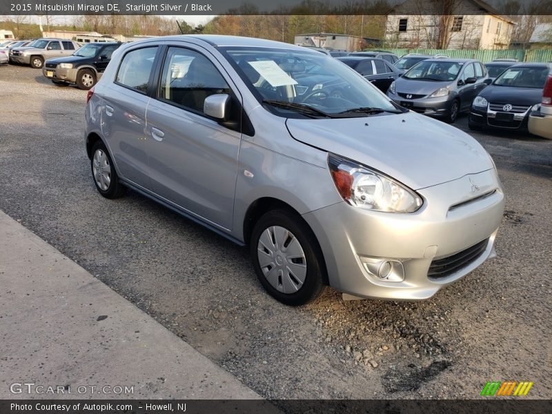 Starlight Silver / Black 2015 Mitsubishi Mirage DE