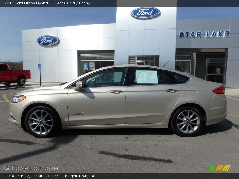 White Gold / Ebony 2017 Ford Fusion Hybrid SE