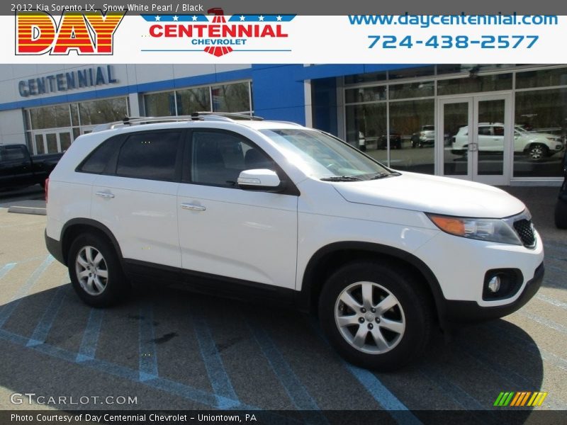 Snow White Pearl / Black 2012 Kia Sorento LX