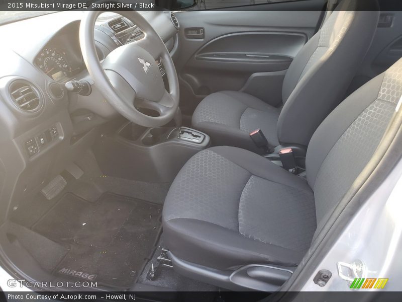 Starlight Silver / Black 2015 Mitsubishi Mirage DE