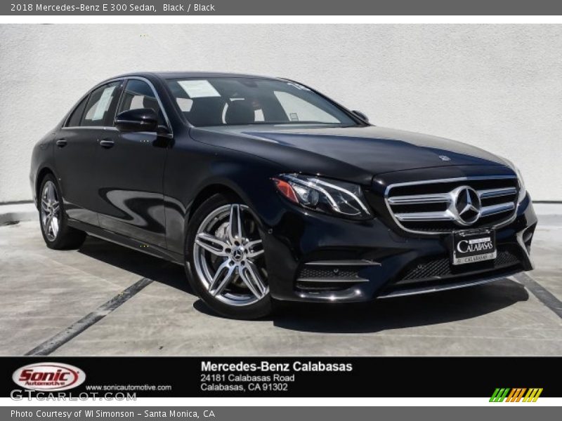 Black / Black 2018 Mercedes-Benz E 300 Sedan