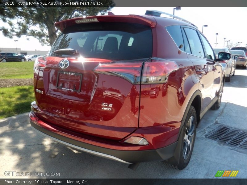 Ruby Flare Pearl / Black 2018 Toyota RAV4 XLE AWD