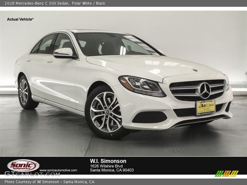 Polar White / Black 2018 Mercedes-Benz C 300 Sedan