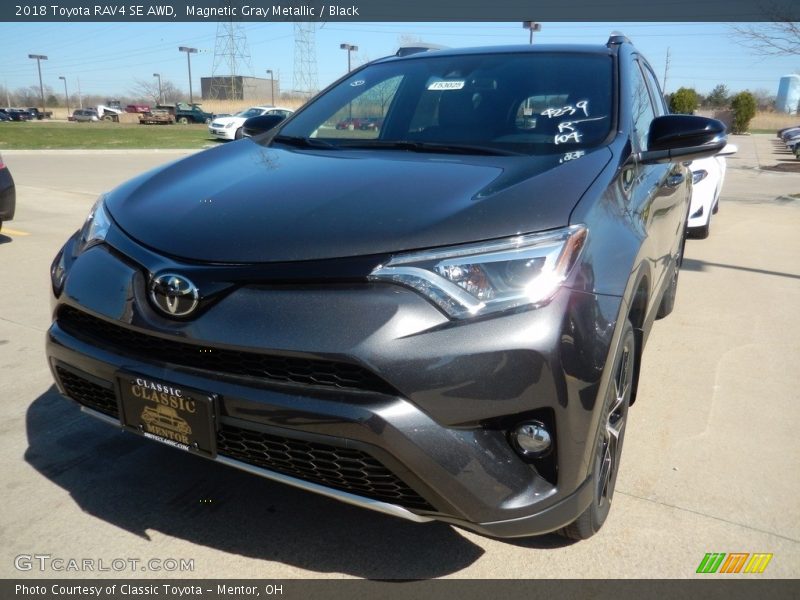 Magnetic Gray Metallic / Black 2018 Toyota RAV4 SE AWD