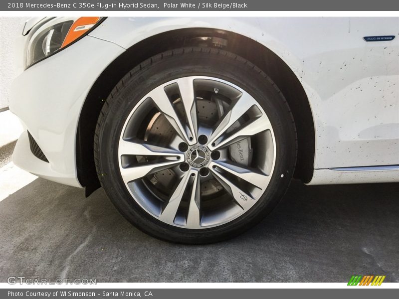 Polar White / Silk Beige/Black 2018 Mercedes-Benz C 350e Plug-in Hybrid Sedan