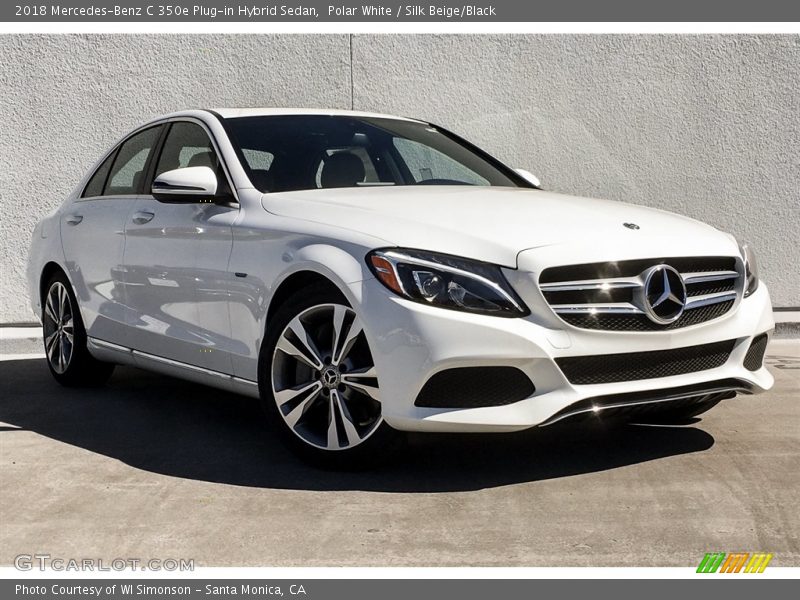 Polar White / Silk Beige/Black 2018 Mercedes-Benz C 350e Plug-in Hybrid Sedan