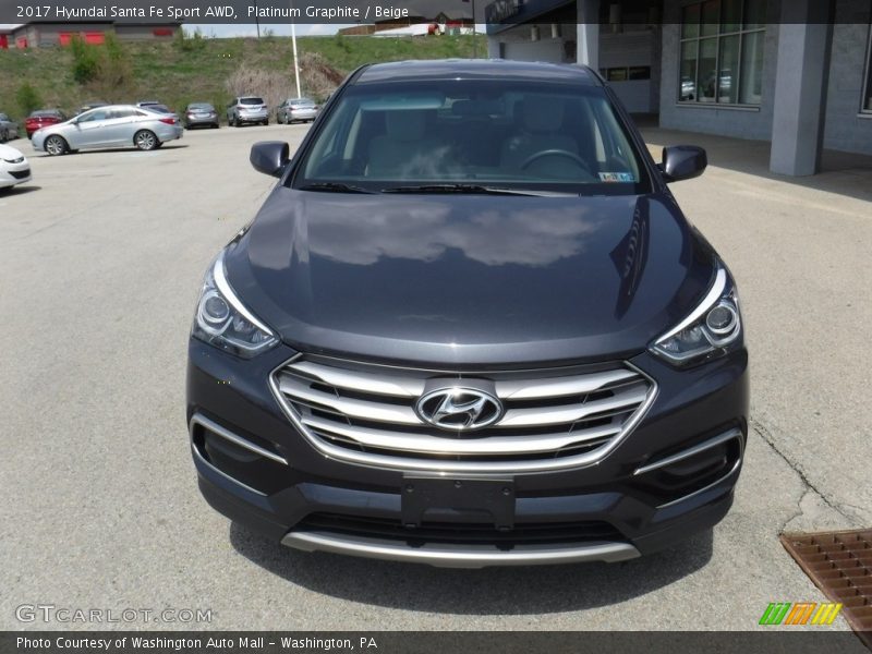 Platinum Graphite / Beige 2017 Hyundai Santa Fe Sport AWD