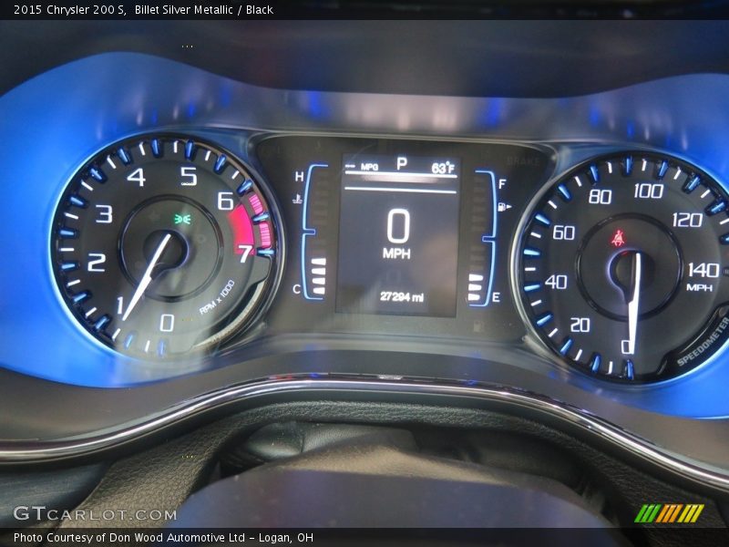 Billet Silver Metallic / Black 2015 Chrysler 200 S