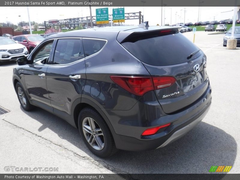 Platinum Graphite / Beige 2017 Hyundai Santa Fe Sport AWD
