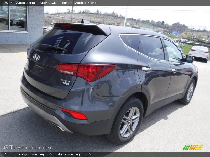Platinum Graphite / Beige 2017 Hyundai Santa Fe Sport AWD