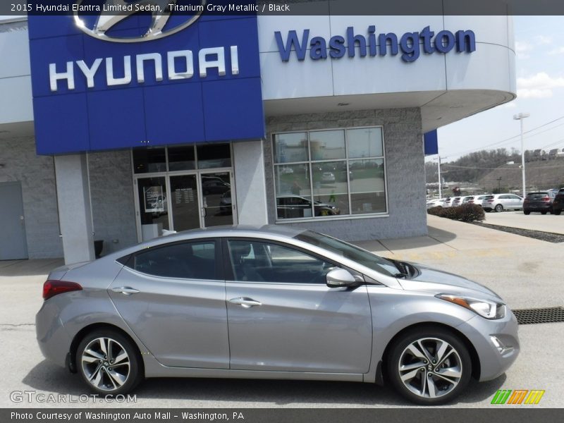 Titanium Gray Metallic / Black 2015 Hyundai Elantra Limited Sedan