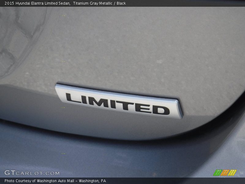 Titanium Gray Metallic / Black 2015 Hyundai Elantra Limited Sedan