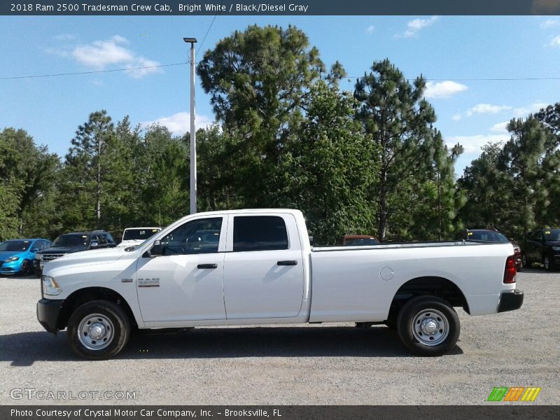 Bright White / Black/Diesel Gray 2018 Ram 2500 Tradesman Crew Cab