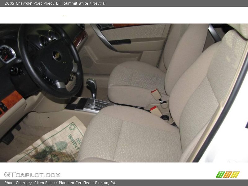 Summit White / Neutral 2009 Chevrolet Aveo Aveo5 LT