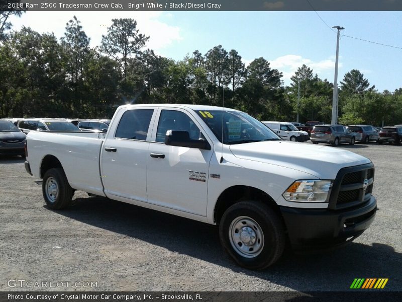 Bright White / Black/Diesel Gray 2018 Ram 2500 Tradesman Crew Cab