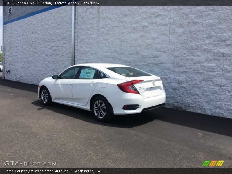 Taffeta White / Black/Ivory 2018 Honda Civic LX Sedan