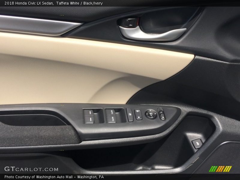 Taffeta White / Black/Ivory 2018 Honda Civic LX Sedan
