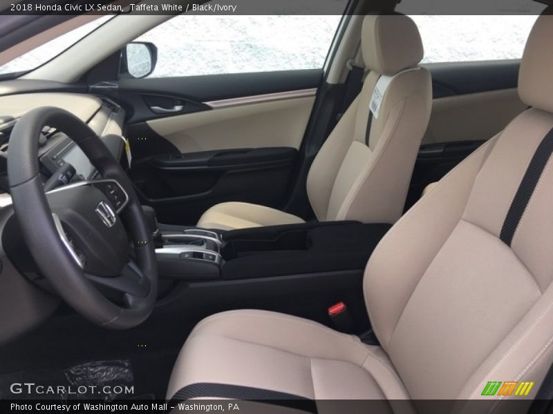 Taffeta White / Black/Ivory 2018 Honda Civic LX Sedan