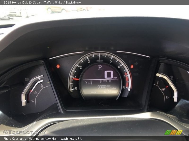 Taffeta White / Black/Ivory 2018 Honda Civic LX Sedan