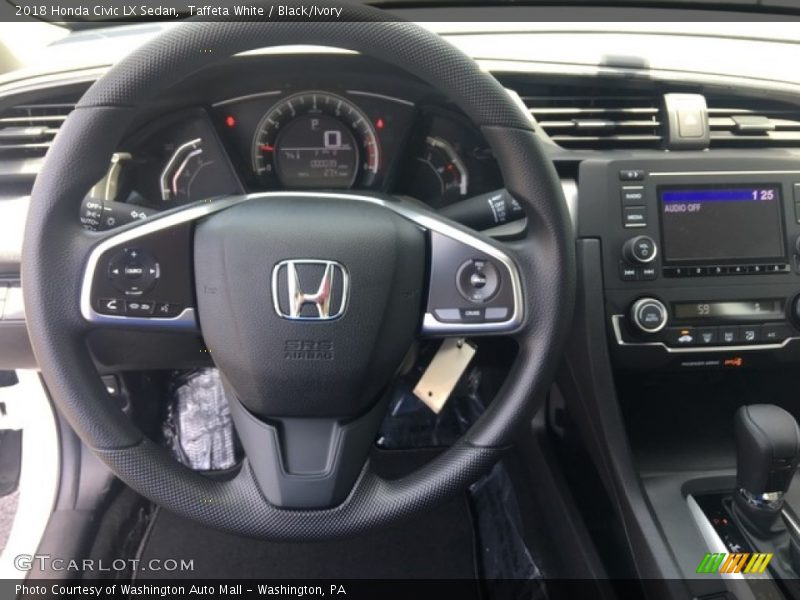 Taffeta White / Black/Ivory 2018 Honda Civic LX Sedan