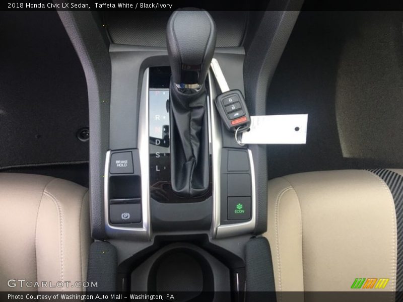 Taffeta White / Black/Ivory 2018 Honda Civic LX Sedan