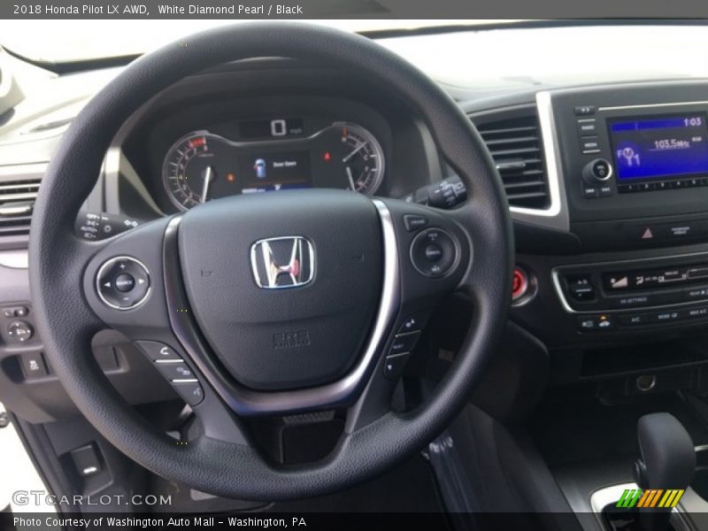 White Diamond Pearl / Black 2018 Honda Pilot LX AWD