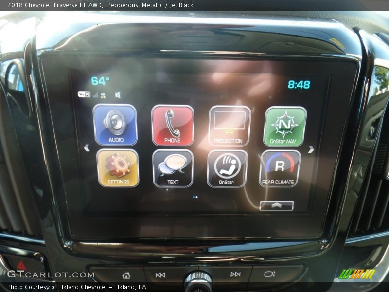 Pepperdust Metallic / Jet Black 2018 Chevrolet Traverse LT AWD