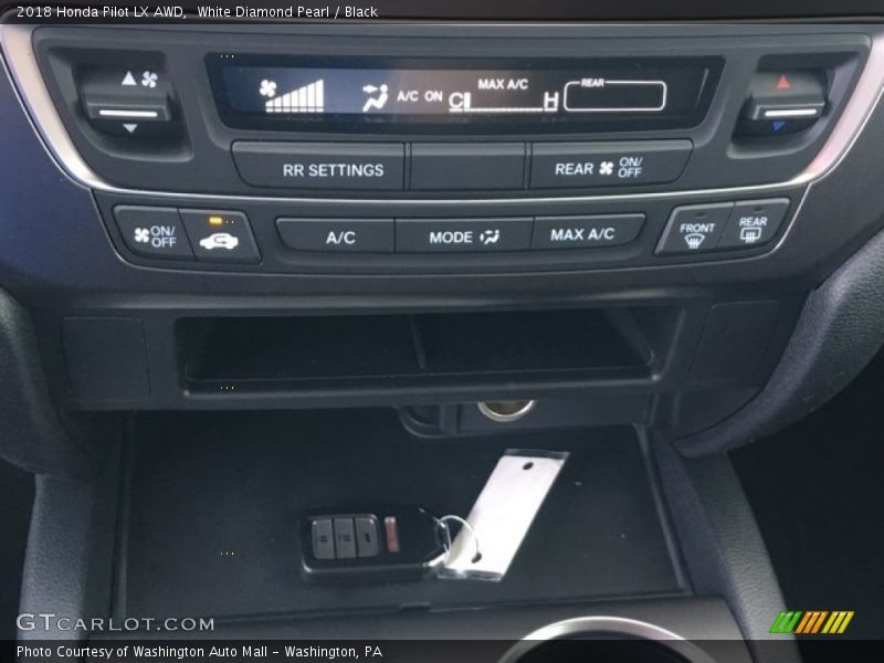 White Diamond Pearl / Black 2018 Honda Pilot LX AWD