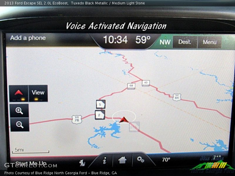 Tuxedo Black Metallic / Medium Light Stone 2013 Ford Escape SEL 2.0L EcoBoost