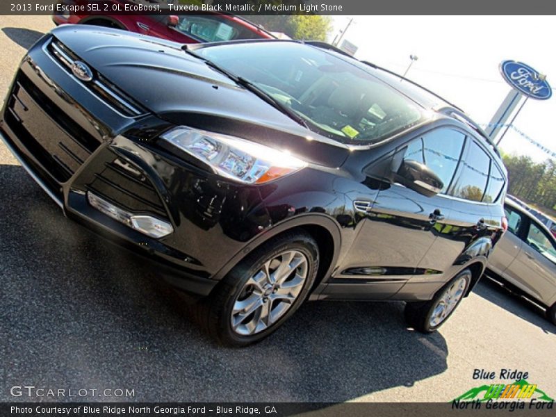 Tuxedo Black Metallic / Medium Light Stone 2013 Ford Escape SEL 2.0L EcoBoost