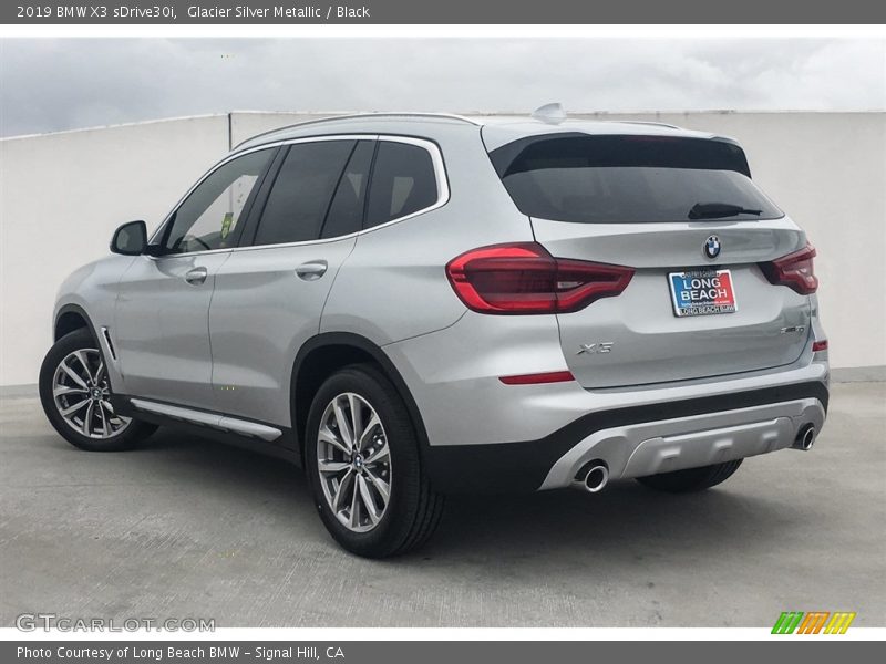 Glacier Silver Metallic / Black 2019 BMW X3 sDrive30i