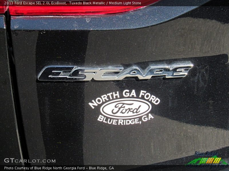 Tuxedo Black Metallic / Medium Light Stone 2013 Ford Escape SEL 2.0L EcoBoost