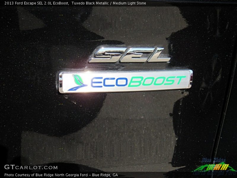 Tuxedo Black Metallic / Medium Light Stone 2013 Ford Escape SEL 2.0L EcoBoost