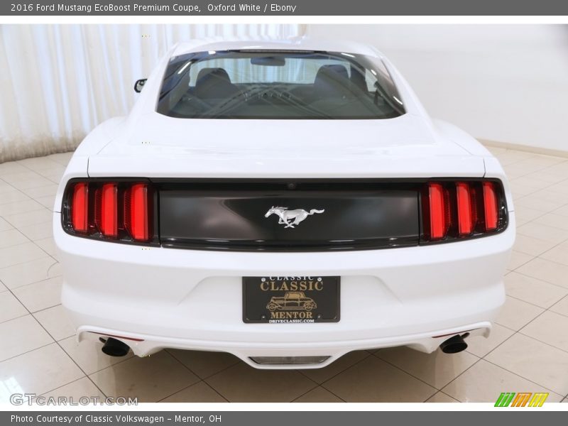 Oxford White / Ebony 2016 Ford Mustang EcoBoost Premium Coupe